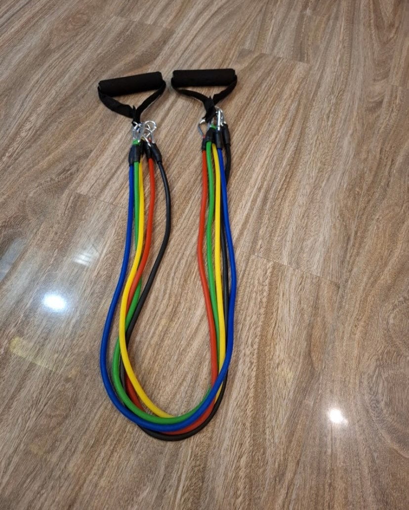 Customer photo review of 11 Pcs Fitness Resistance Bands Set - (IMPORTED)
