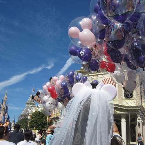 Customer photo review of Bride Simple Mickey Ears