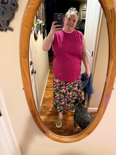 Customer photo review of Bella Tunic Top - Berry Punch