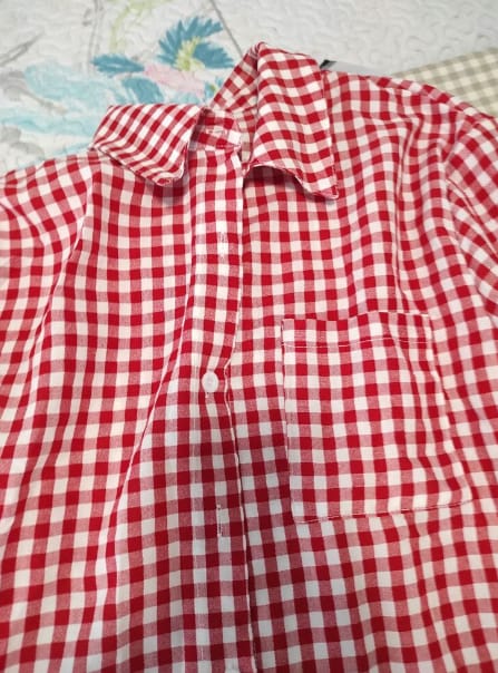 Customer photo review of Red Plaid Patch Pocket Shirt