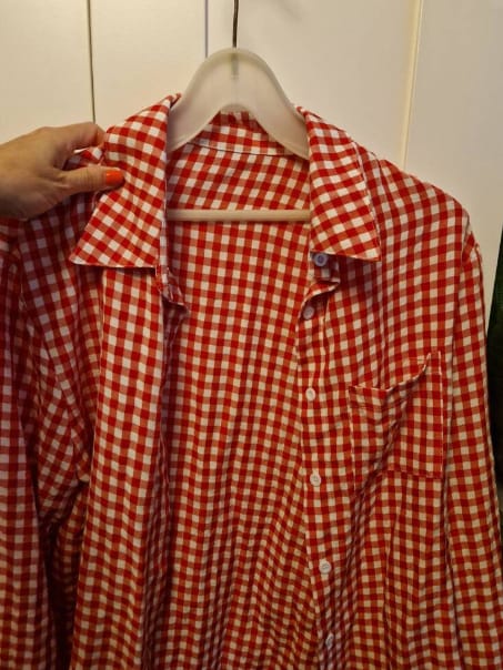 Customer photo review of Red Plaid Patch Pocket Shirt