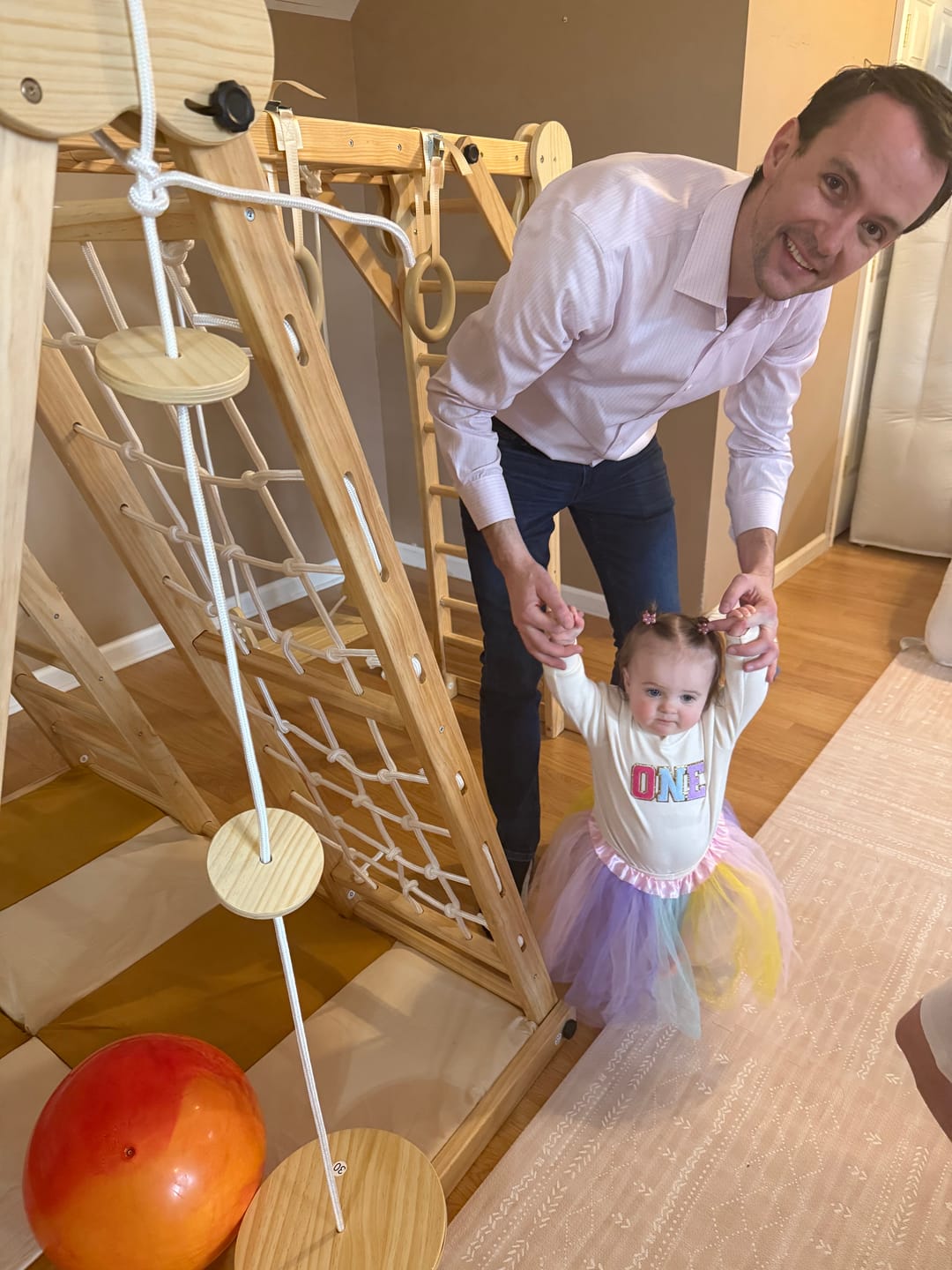 Customer photo review of Large Indoor Playset Mat – Compatible with Magnolia & Chestnut Climbers