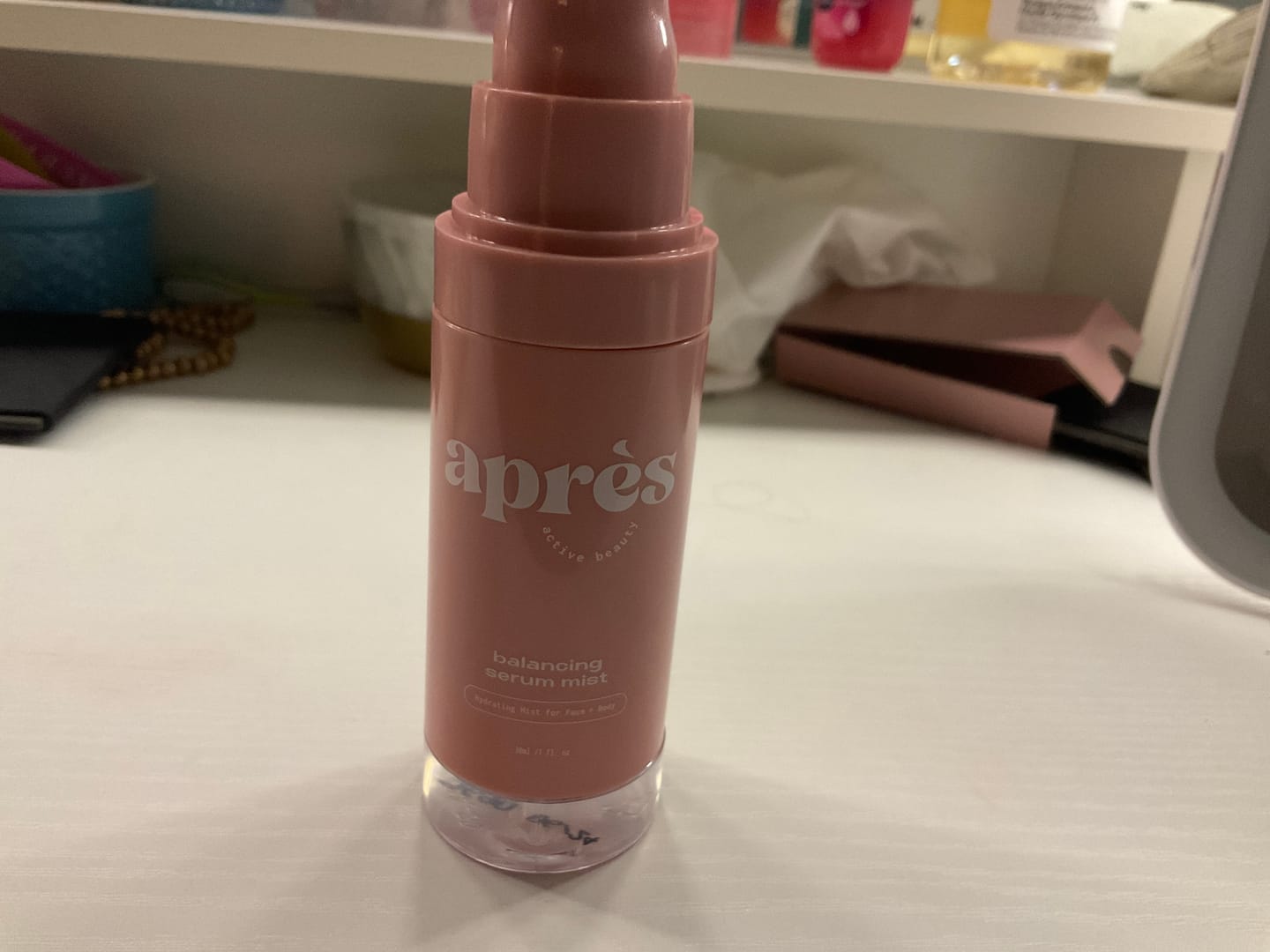 Customer photo review of Balancing Serum Face + Body Mist
