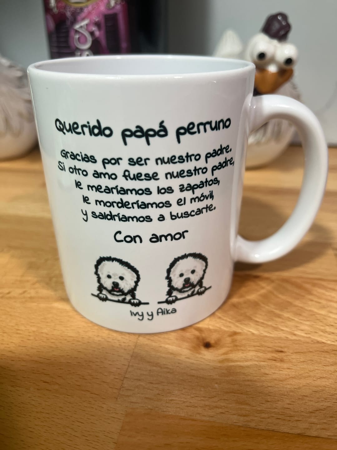 Customer photo review of Querido papá perruno - Taza personalizada