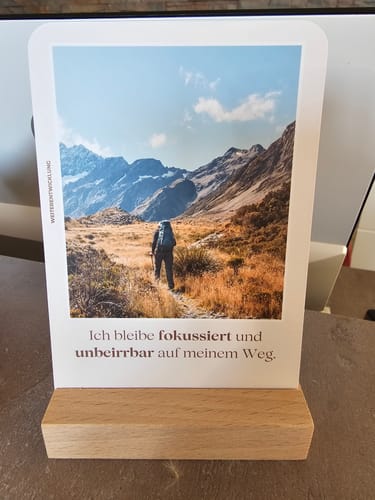 Customer photo review of Dein persönliches Wachstum – 52 Challenges & Affirmationskarten
