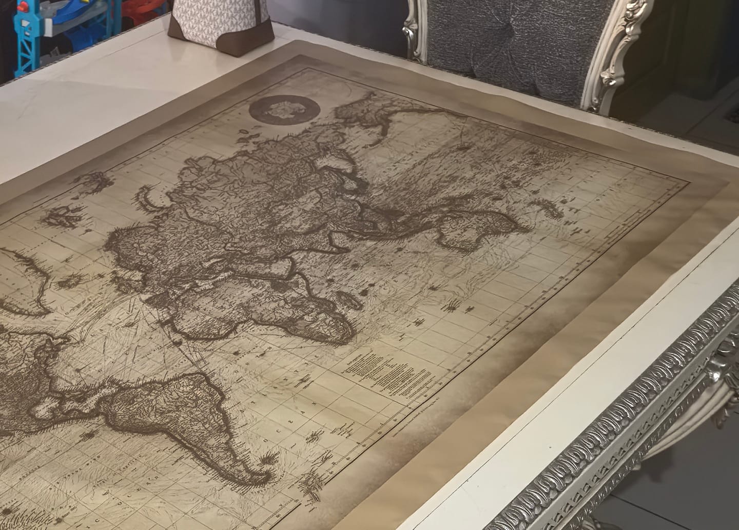 Customer photo review of Old World Map by Edward Stanford, 1898 - Masterpiece Sepia Atlas Wall Chart