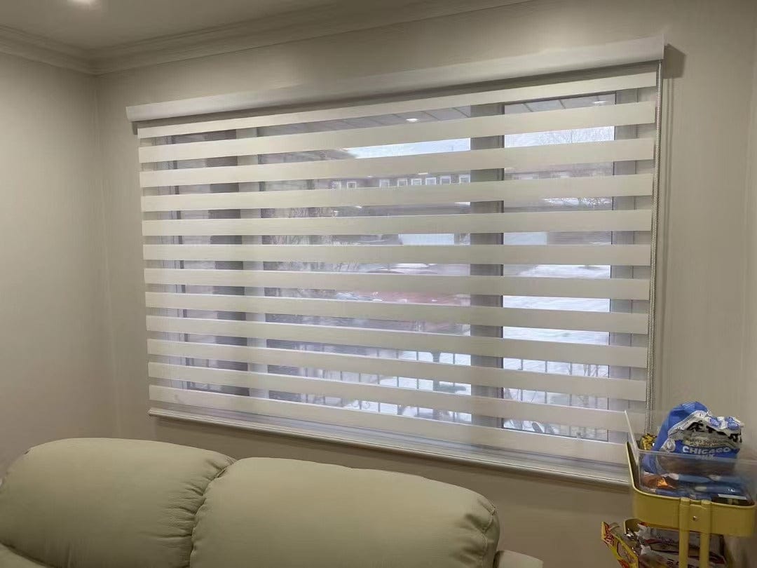 Customer photo review of Room Darkening Zebra Shades