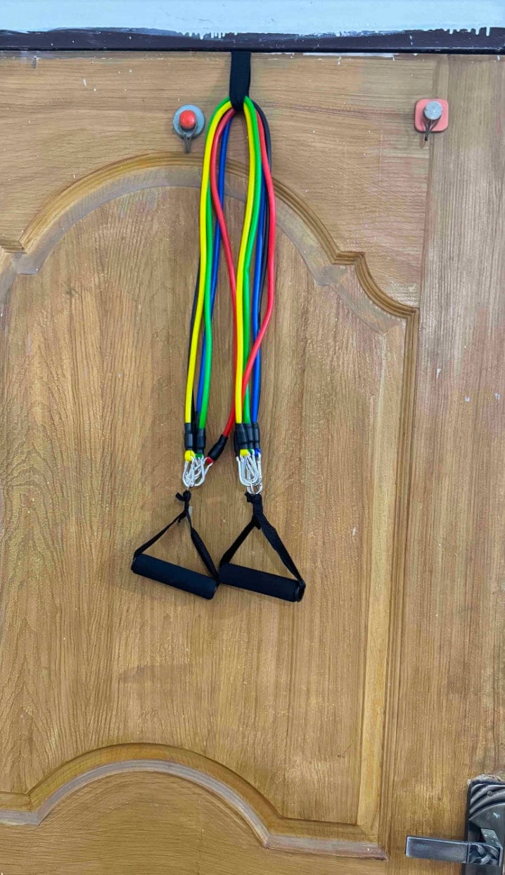 Customer photo review of 11 Pcs Fitness Resistance Bands Set - (IMPORTED)