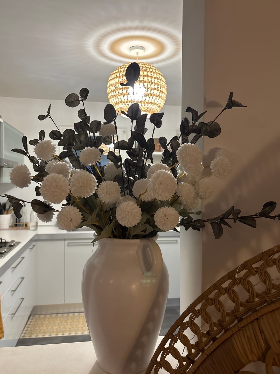 Customer photo review of Samengesteld boeket - Groen & Wit