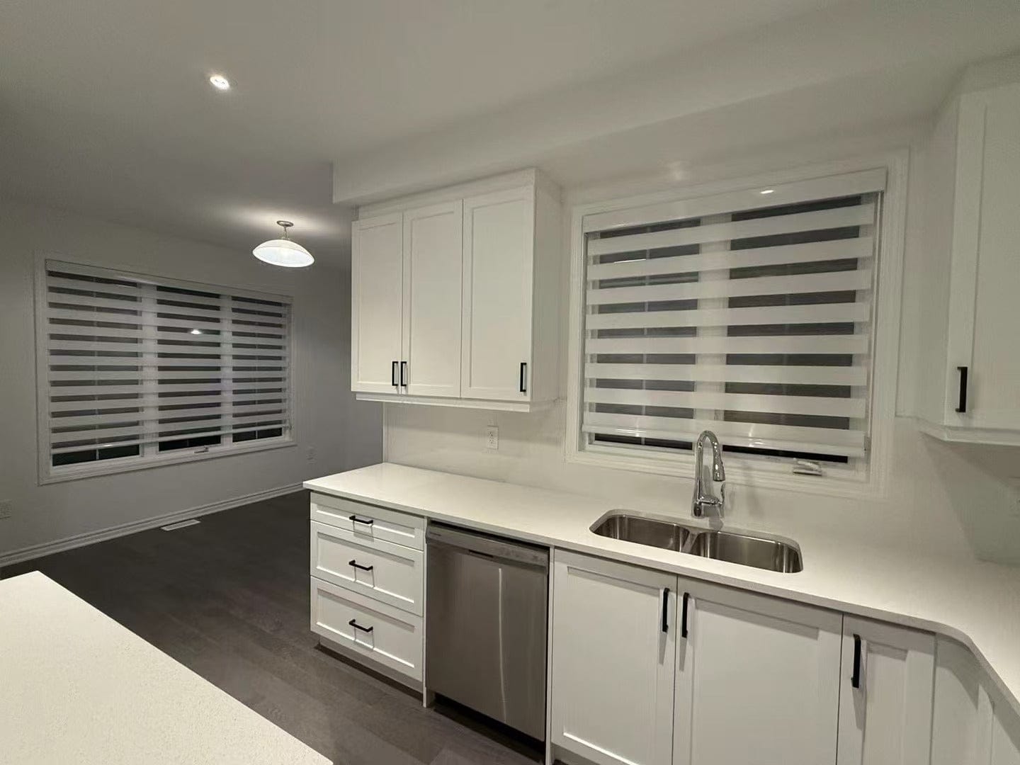 Customer photo review of Room Darkening Zebra Shades