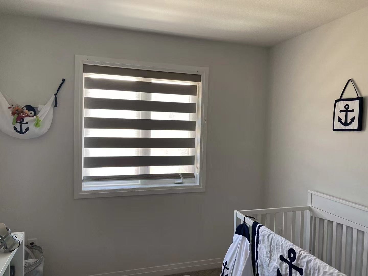 Customer photo review of Room Darkening Zebra Shades