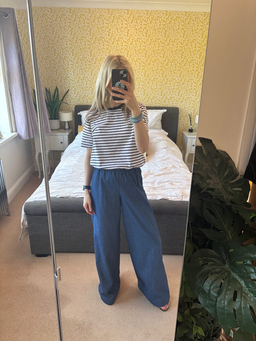 Customer photo review of 8oz Washed Denim Fabric
