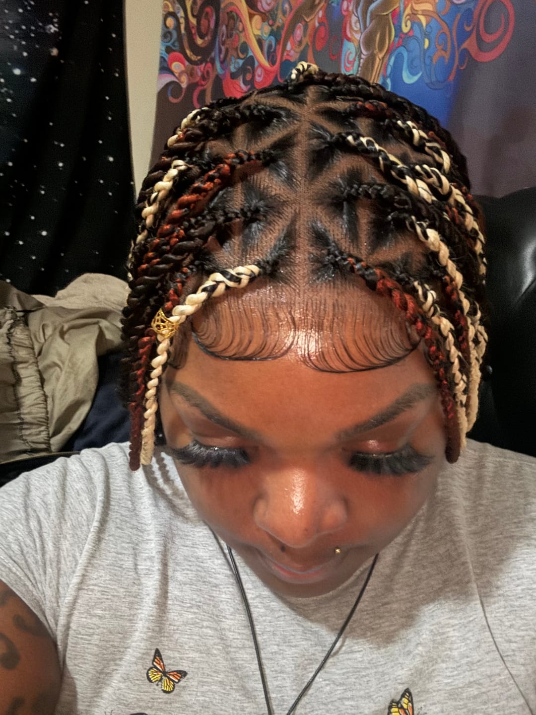 Customer photo review of Knotless braided wig mix