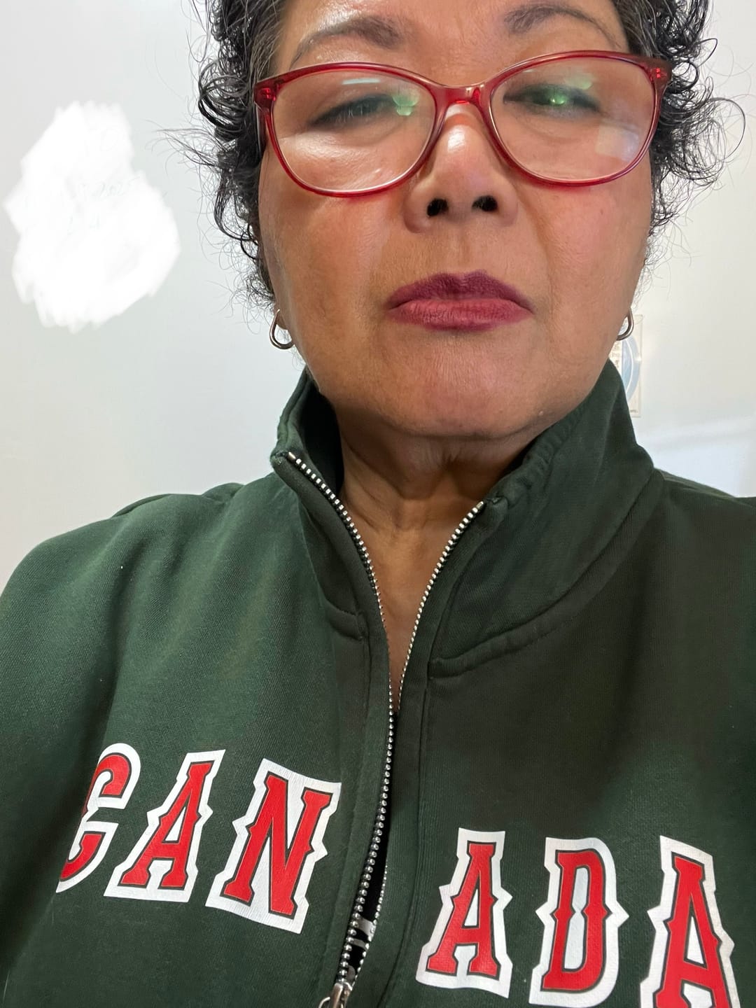 Customer photo review of Canada Varsity Quarter Zip Sweatshirt