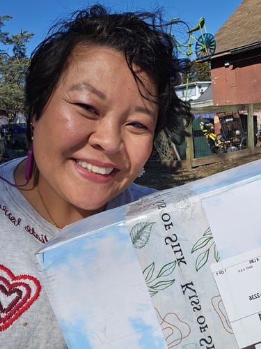 Customer photo review of Lavender Sunfruit Sampler Body Kit