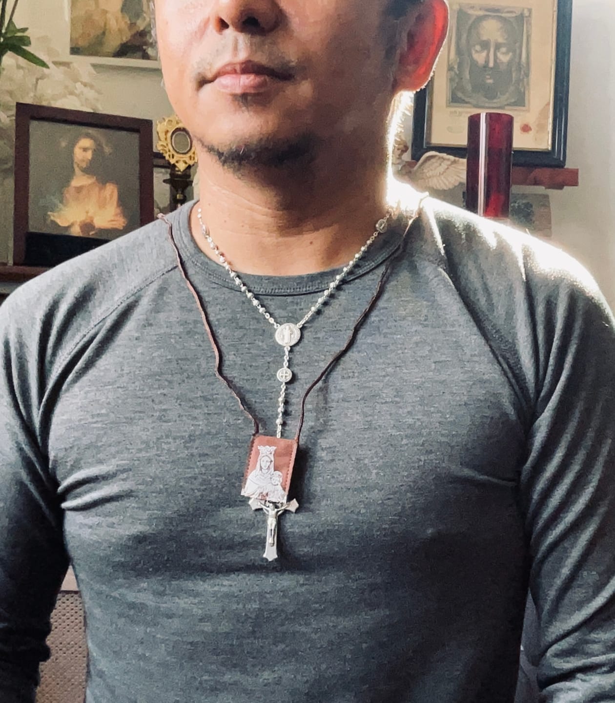 Customer photo review of OLMC Promise | Our Lady of Mt. Carmel Premium Brown Scapular