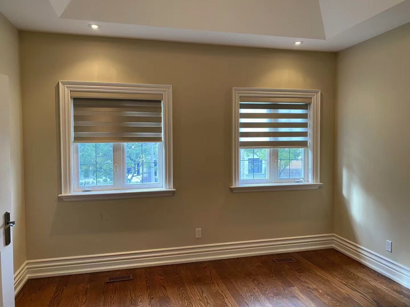 Customer photo review of Room Darkening Zebra Shades