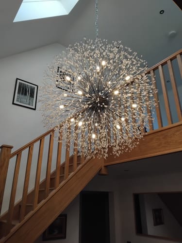 Customer photo review of 20-Light Oversized Large Luxury Sputnik Firework Chandelier