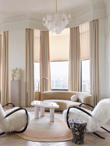 Customer photo review of Modern 9-Light White Strie Glass Tiered Chandelier