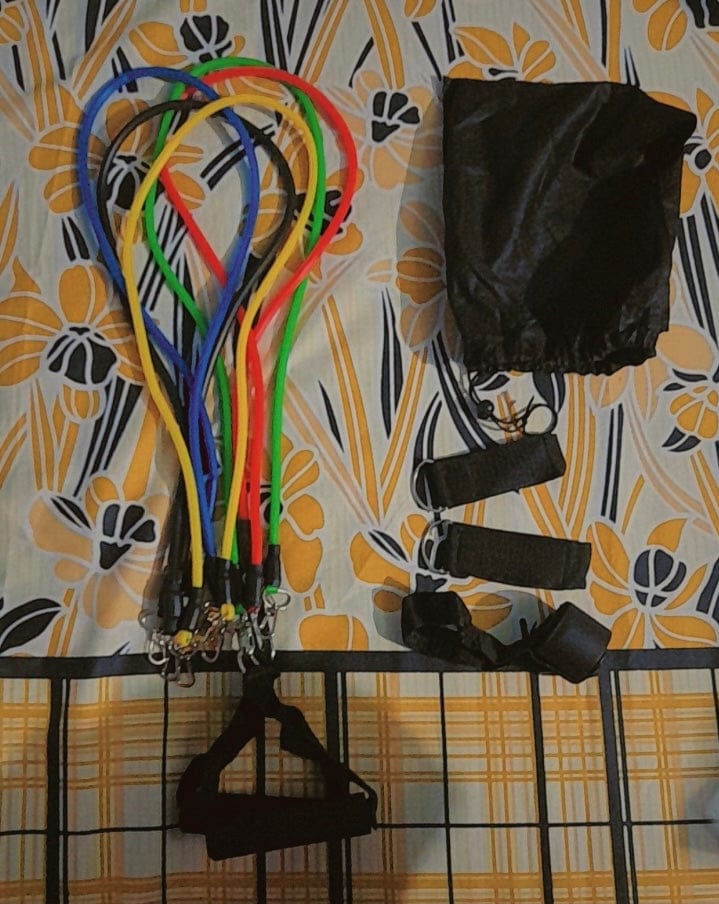 Customer photo review of 11 Pcs Fitness Resistance Bands Set - (IMPORTED)