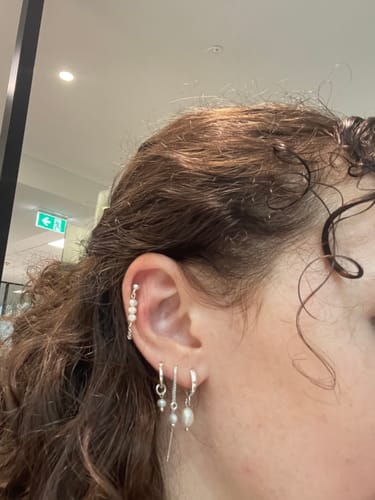 Customer photo review of Nice Earrings Set - 925 Sterling Silver