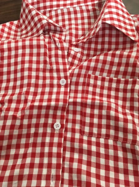 Customer photo review of Red Plaid Patch Pocket Shirt