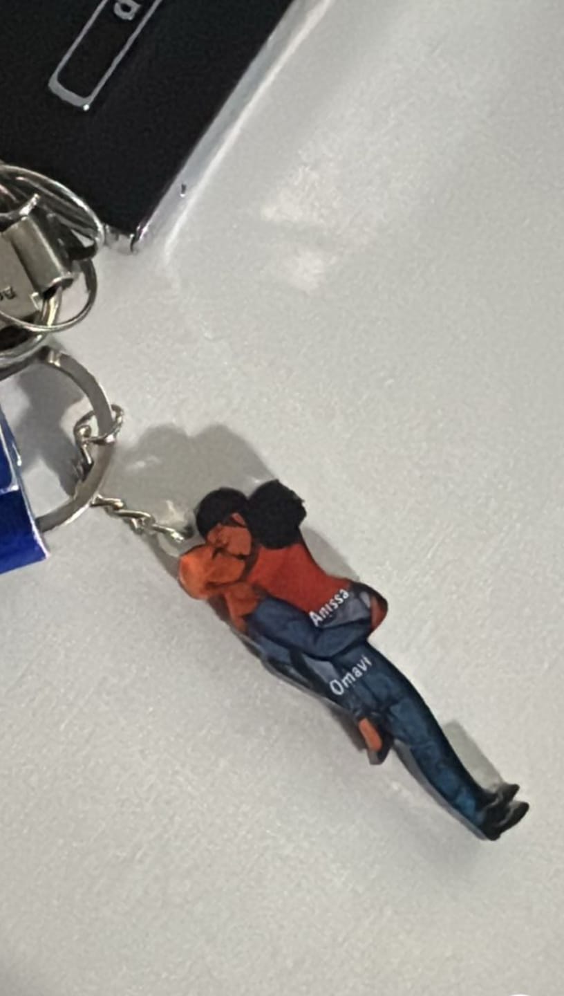 Customer photo review of Personalized Keychain, Couple Portrait, Firefighter, Nurse, Police Officer, Teacher, Gifts by Occupation