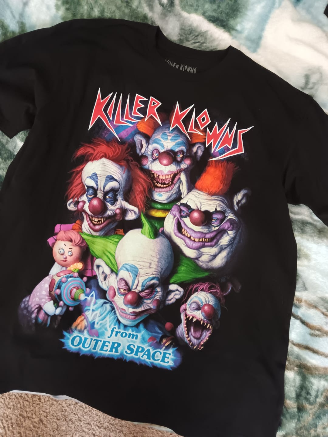 Customer photo review of Killer Klowns From Outer Space Horrific Harlequins T-Shirt