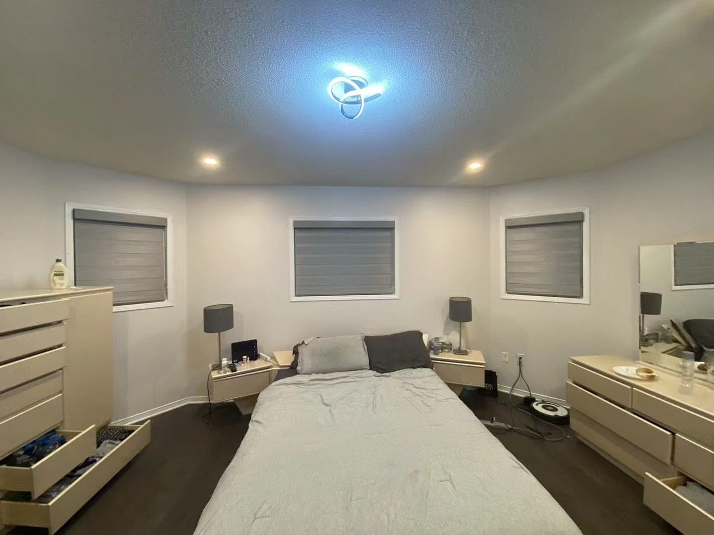 Customer photo review of Room Darkening Zebra Shades