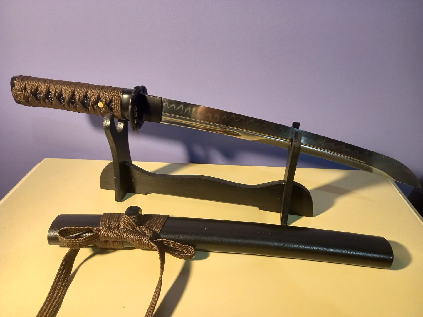 Customer photo review of The Shuramanei Handmade Tanto Katana Clay Tempered T10 Steel