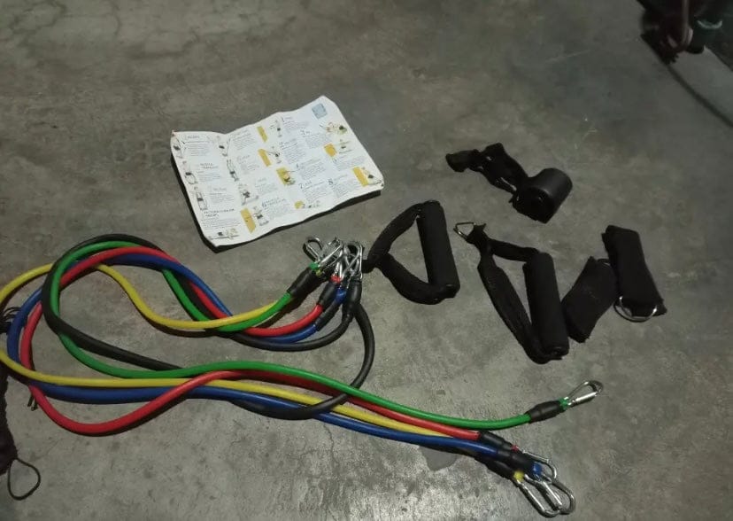 Customer photo review of 11 Pcs Fitness Resistance Bands Set - (IMPORTED)