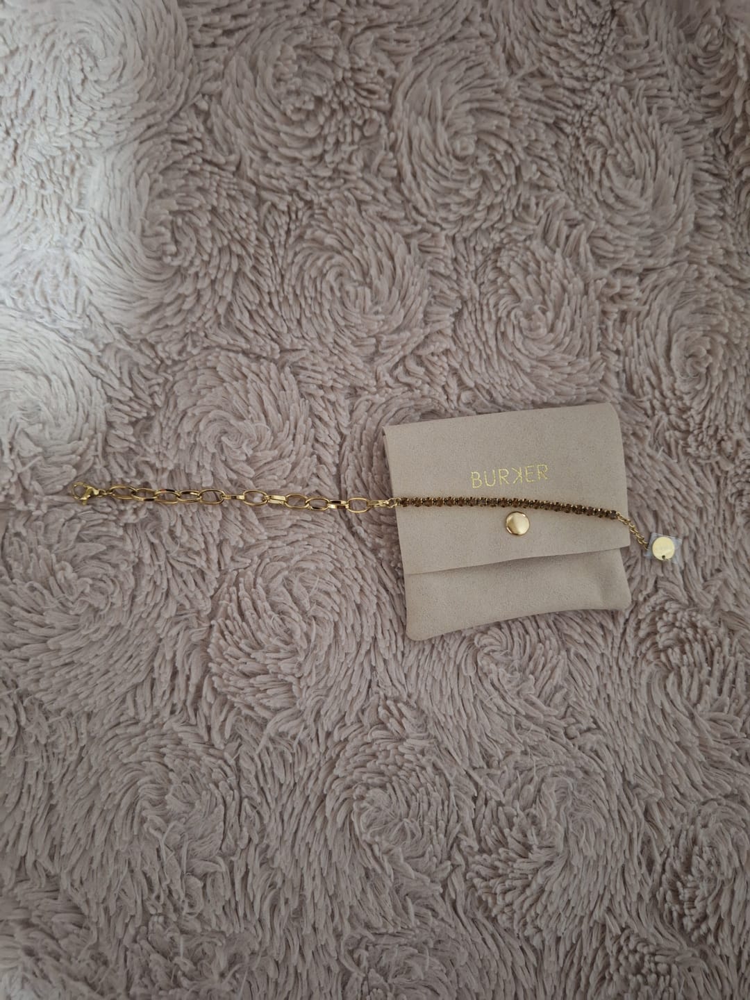 Customer photo review of Jade Gold Brown Bracelet