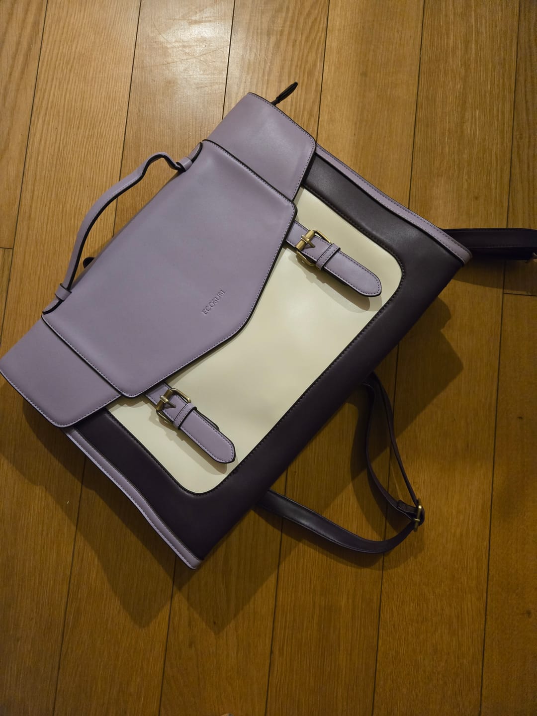 Customer photo review of Julie Vintage Vegan Briefcase