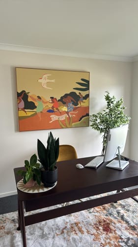 Customer photo review of Run by Arty Guava | Framed Canvas Art Print