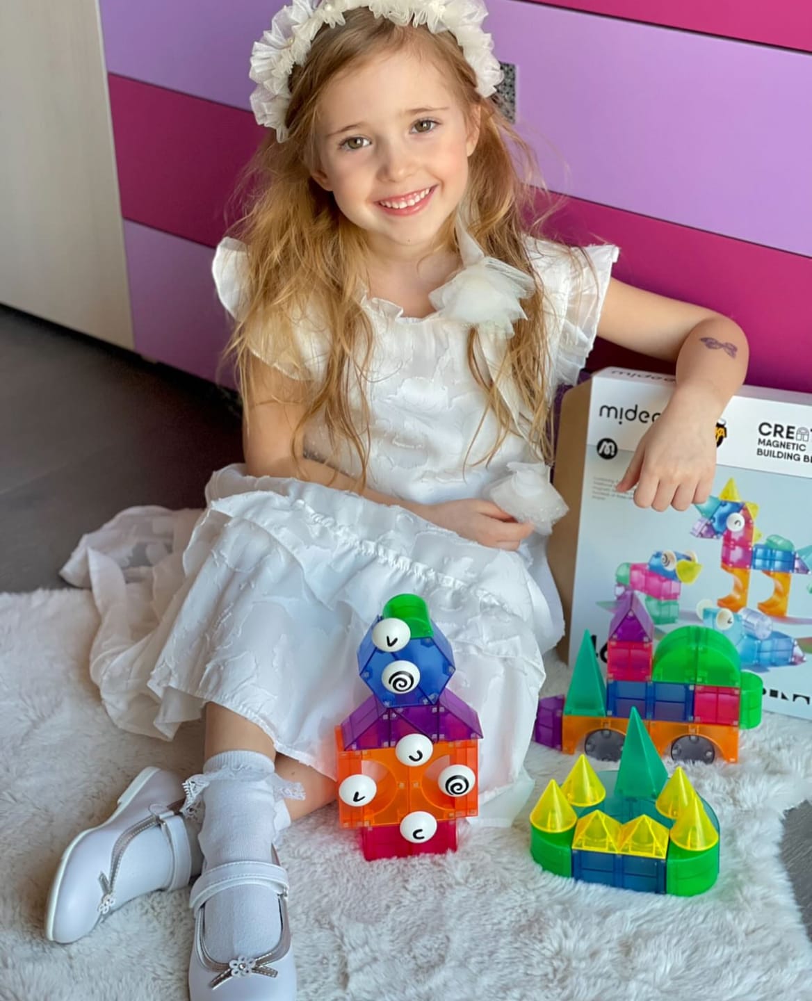Customer photo review of Mideer Magnetic Building Cubes 46P