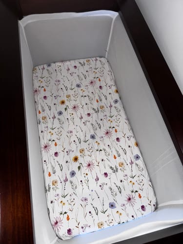 undefined review of Small Bassinet Waterproof Sheet - Wildflower image 1 out of 1
