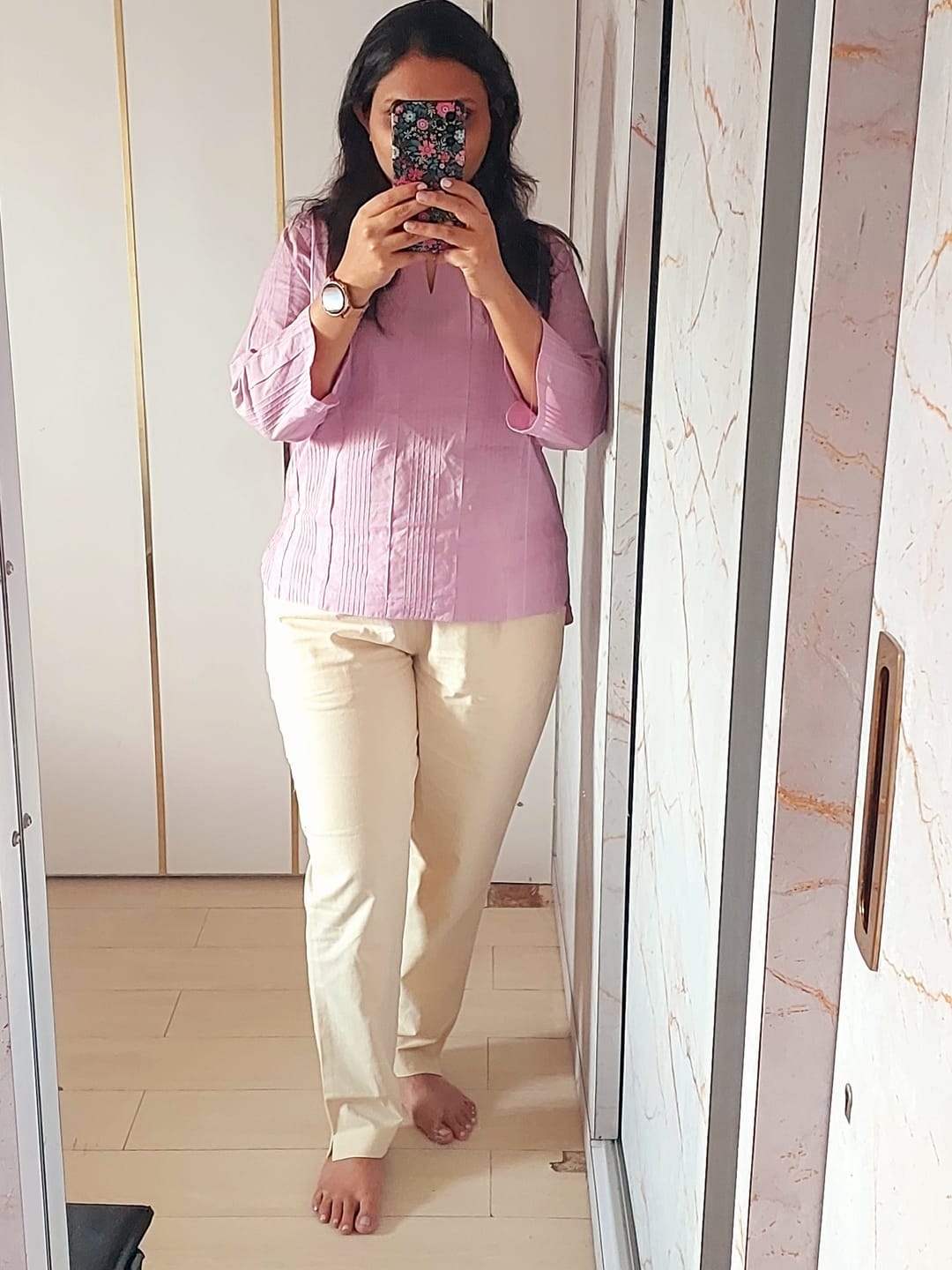 Customer photo review of Lilac Everyday Cotton Top