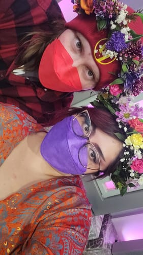 Customer photo review of KN95 Respirator Face Mask: Vivid Bundle