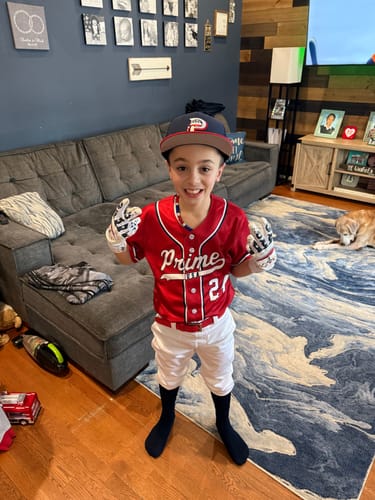 Customer photo review of Jax Batting Gloves | Standout Yellow | Strap Cuff