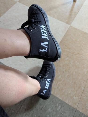 Customer photo review of La Jefa High Tops (Black or White Sole)
