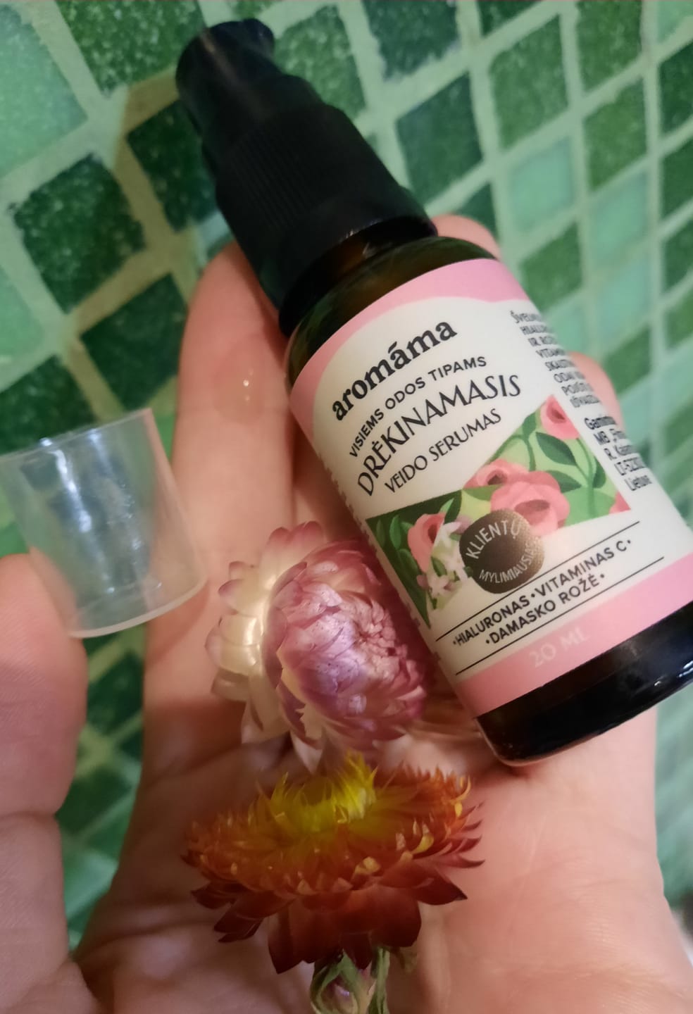 Customer photo review of Drėkinamasis veido serumas