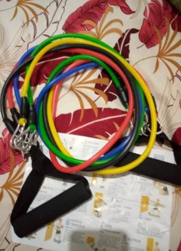 Customer photo review of 11 Pcs Fitness Resistance Bands Set - (IMPORTED)