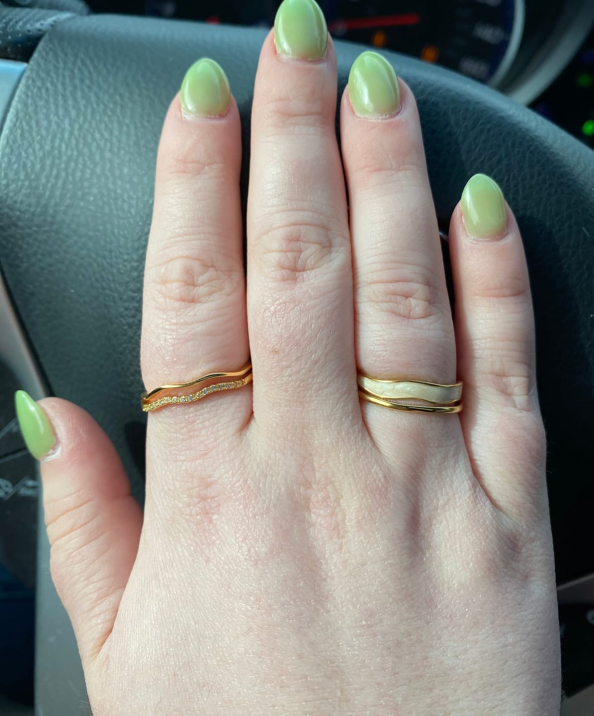 Customer photo review of Layered Sahara Gold Ring