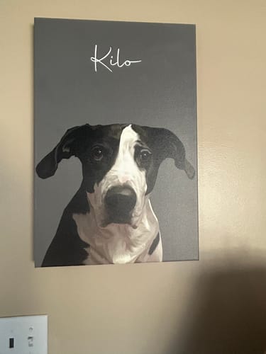 Customer photo review of Pet Art Canvas Wrap