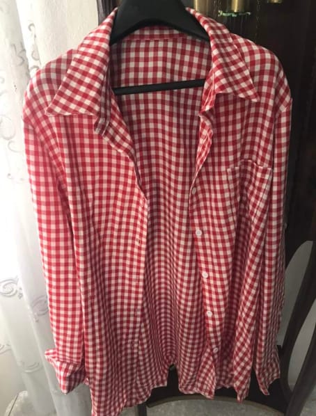 Customer photo review of Red Plaid Patch Pocket Shirt
