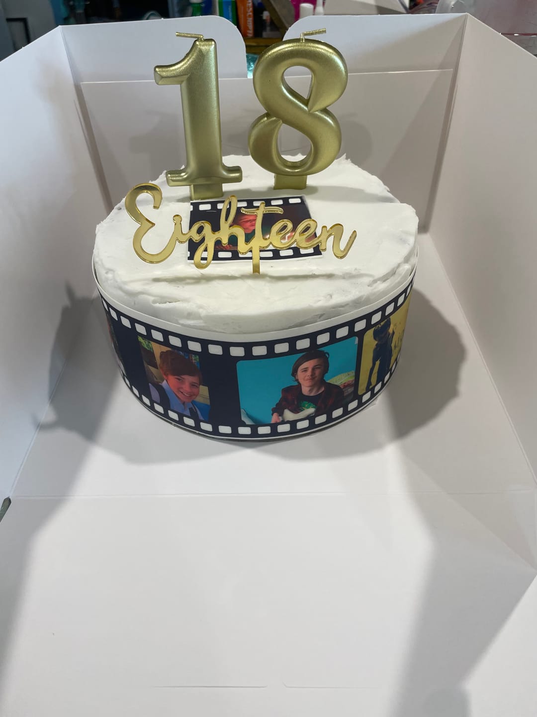 Customer photo review of Film Reel - Custom Edible Icing Image
