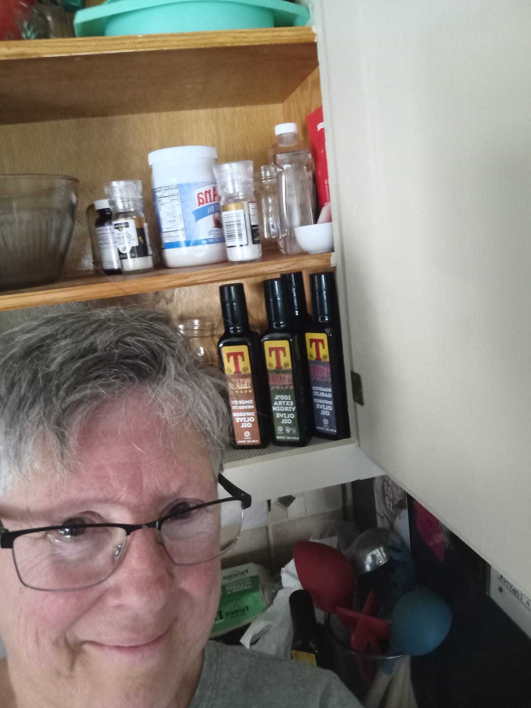 Customer photo review of Texana Brand Smokey Mesquite Infused Olive Oil, 250ml (8.5fl oz)