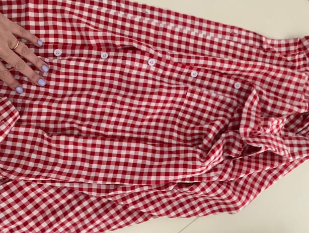 Customer photo review of Red Plaid Patch Pocket Shirt