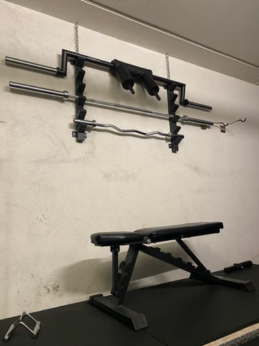 Customer photo review of Wall Mountable Horizontal Bar Holder - 6 Bars