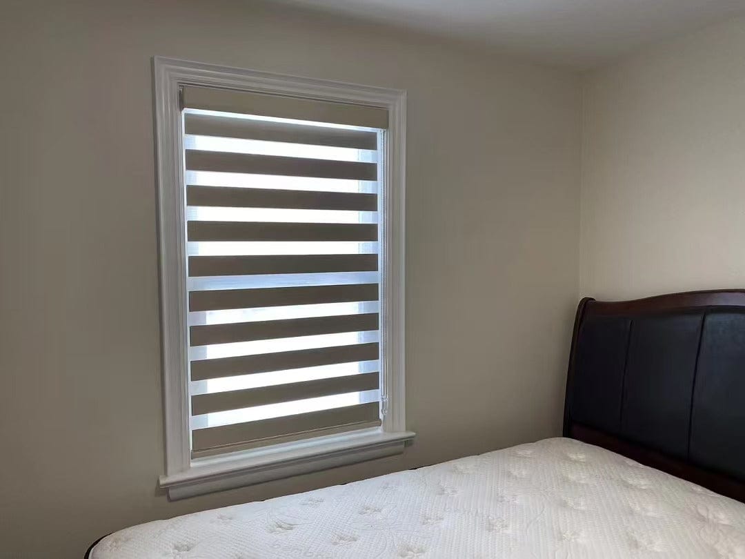 Customer photo review of Room Darkening Zebra Shades